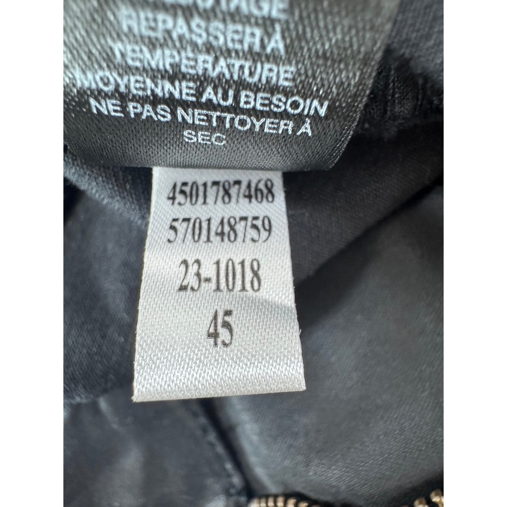 White House Black Market Skimmer Black Coated Ankle Zip Pants Womens 8 - Picture 3 of 10